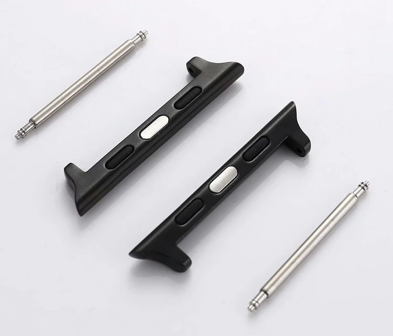 Metal Stainless Steel Connector Adapter for Apple Watch Ultra 49mm 44mm 40-42-45mm 41mm watchbands 2pcs Connectors Accessories