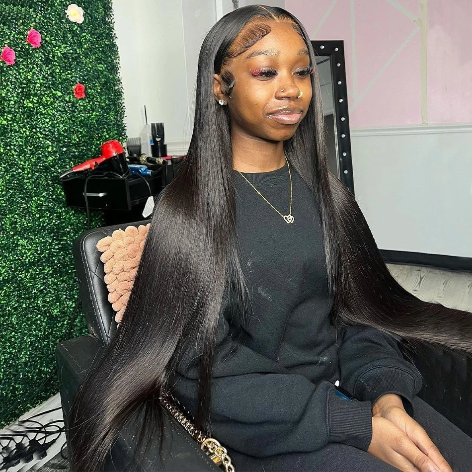 40 Inch Bone Straight Human Hair 13x4 Hd Lace Frontal Wig Brazilian 13x6 Lace Front Human Hair Wigs For Black Women Pre Plucked