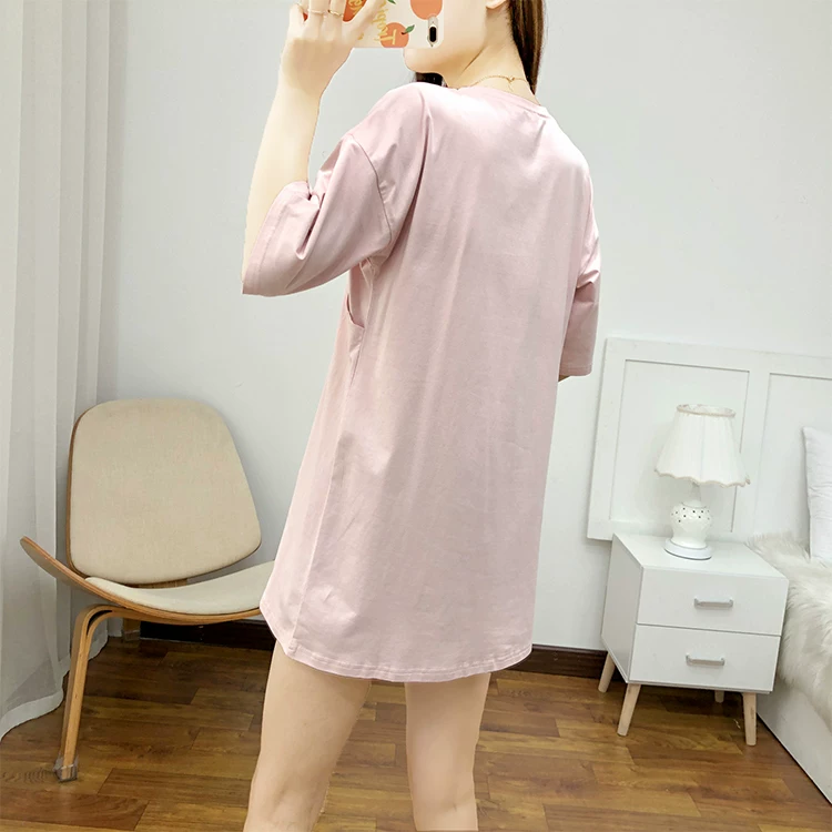 Summer Women's Maternity Nursing Tops Casual Short Sleeve Side Pregnancy Breastfeeding Tshirt Solid Pregnant photoshoot Top