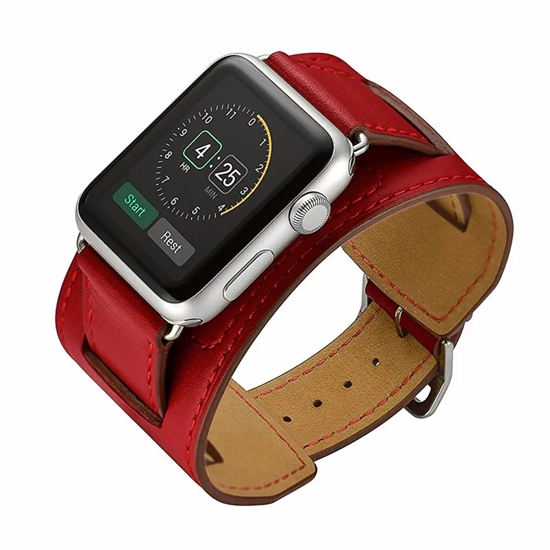 Leather strap For apple watch band 44mm 49mm 40mm 45mm 41mm 38mm 45 correa bracelet watchband iwatch series 8 4 3 5 se 6 7 ultra