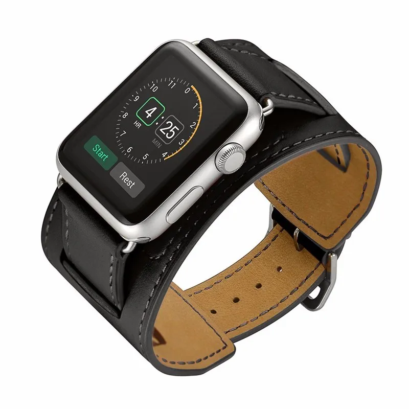 Leather strap For apple watch band 44mm 49mm 40mm 45mm 41mm 38mm 45 correa bracelet watchband iwatch series 8 4 3 5 se 6 7 ultra