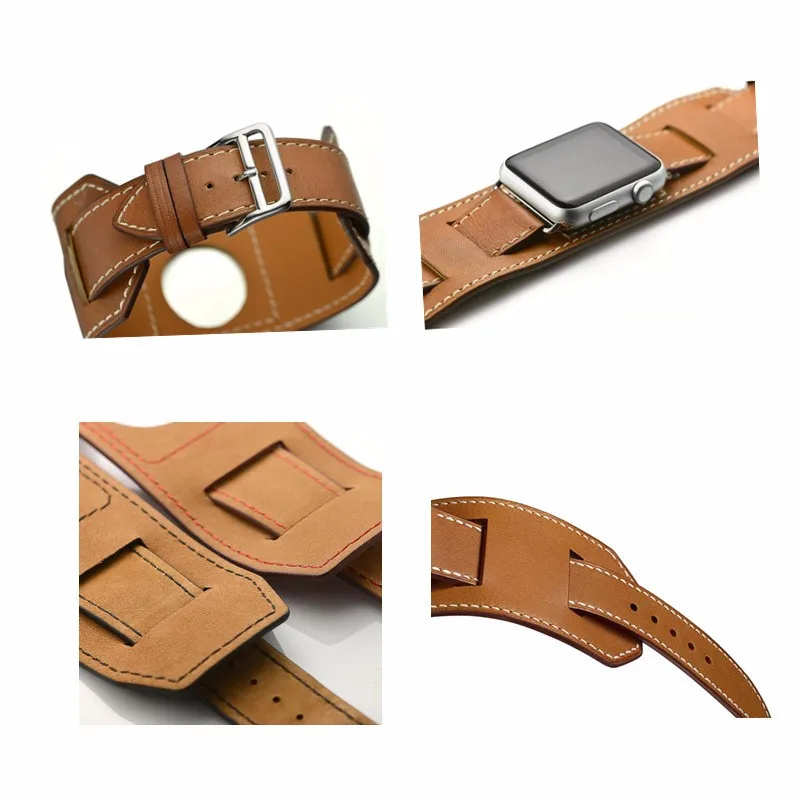 Leather strap For apple watch band 44mm 49mm 40mm 45mm 41mm 38mm 45 correa bracelet watchband iwatch series 8 4 3 5 se 6 7 ultra