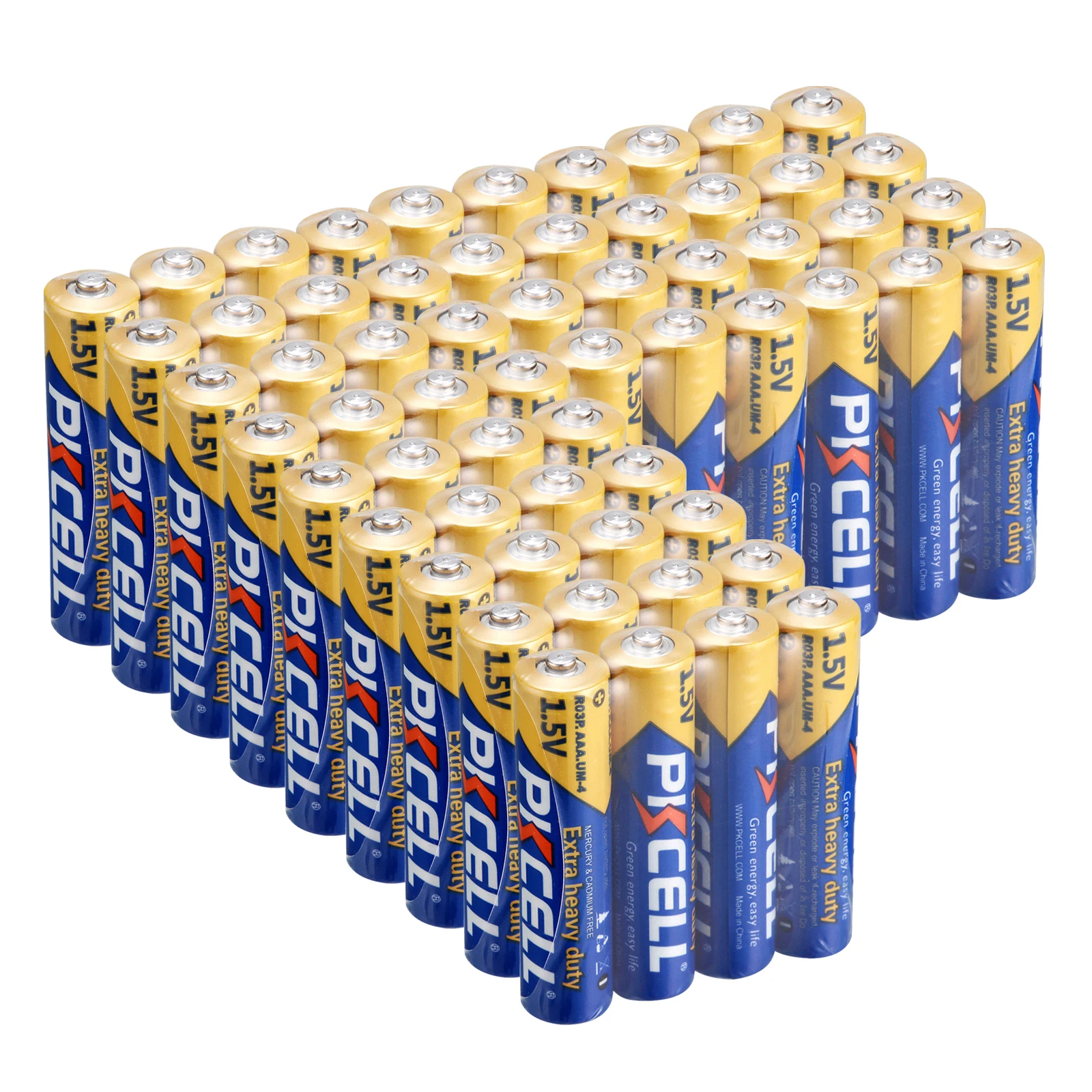 60PC PKCELL R03P UM4 AAA Battery 1.5V carbon Bateries 3A Heavy Duty Batteries forset top box,Oximeterforehead temperature gun