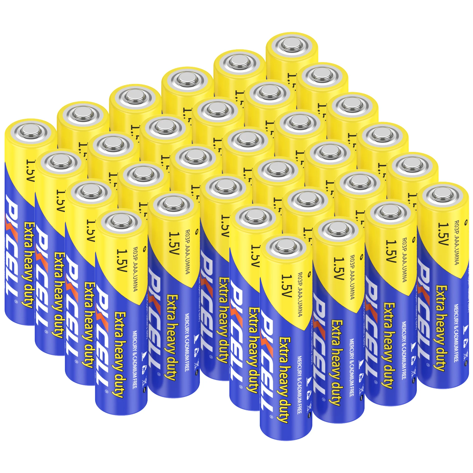 60PC PKCELL R03P UM4 AAA Battery 1.5V carbon Bateries 3A Heavy Duty Batteries forset top box,Oximeterforehead temperature gun