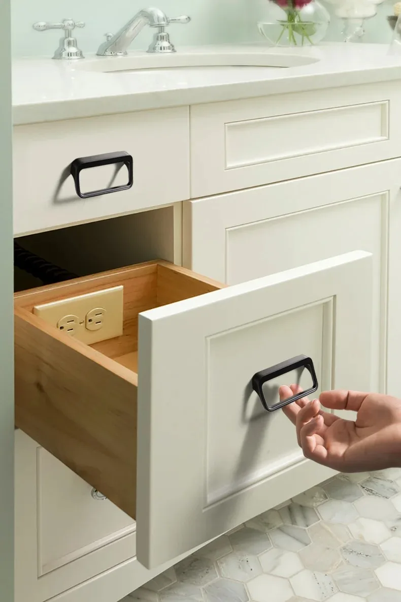 Goo-Ki Bronze Color Cabinet Door Handle Antique style three-dimensional handle Wardrobe Drawer Long Handle Drawer Pulls