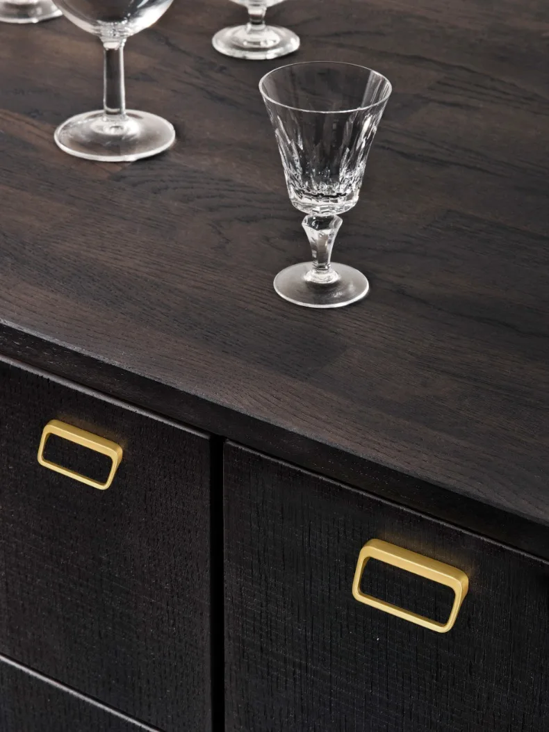 Goo-Ki Bronze Color Cabinet Door Handle Antique style three-dimensional handle Wardrobe Drawer Long Handle Drawer Pulls