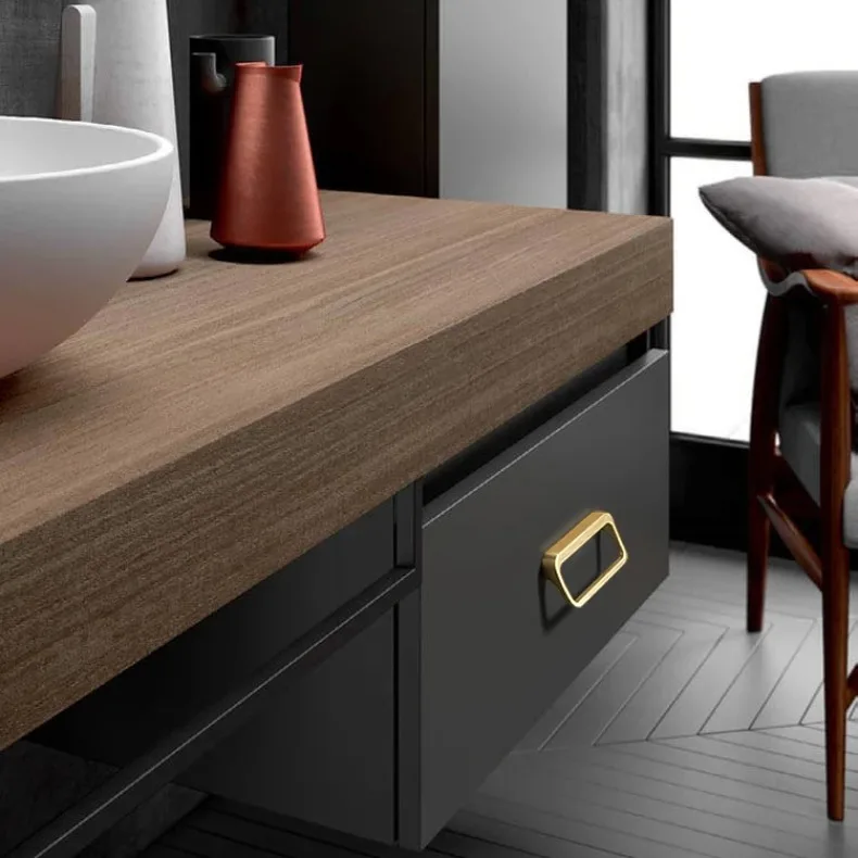 Goo-Ki Bronze Color Cabinet Door Handle Antique style three-dimensional handle Wardrobe Drawer Long Handle Drawer Pulls