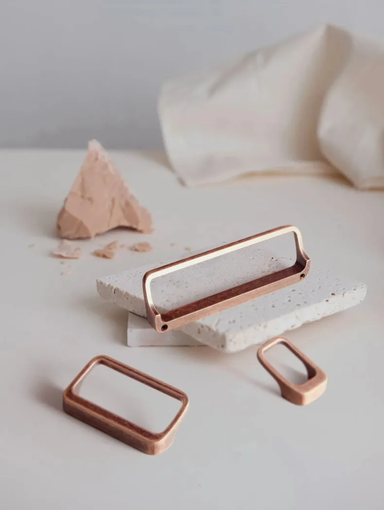 Goo-Ki Bronze Color Cabinet Door Handle Antique style three-dimensional handle Wardrobe Drawer Long Handle Drawer Pulls