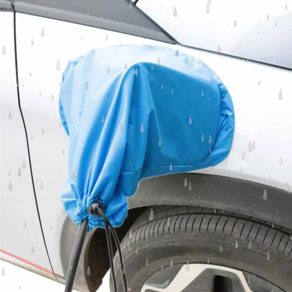 Electric Vehicle Charging Cover EV Charger Car Cover Waterproof Electric Car Charger Port Magnetic Rain Cover Car Accessories