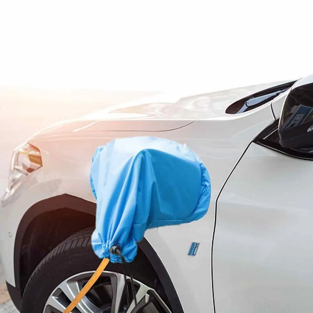 Electric Vehicle Charging Cover EV Charger Car Cover Waterproof Electric Car Charger Port Magnetic Rain Cover Car Accessories
