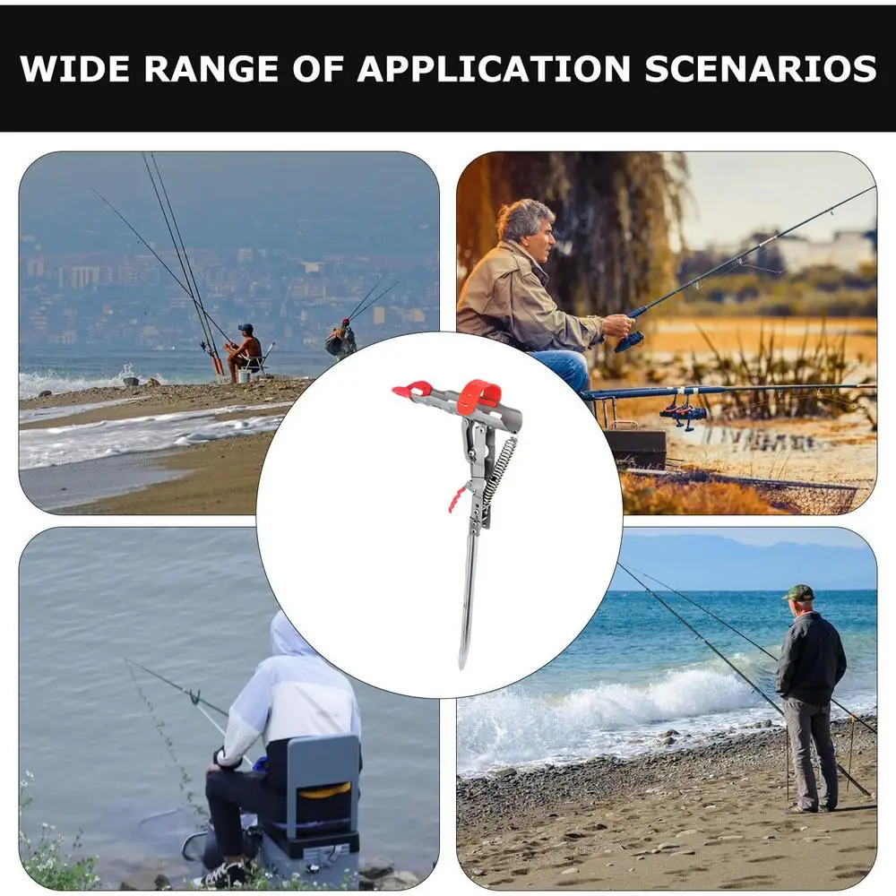 Fishing Pole Holders for Ground Bank Fishing Pole Ground Stand Stainless Steel Folding Fishing Ground Support Brackets with