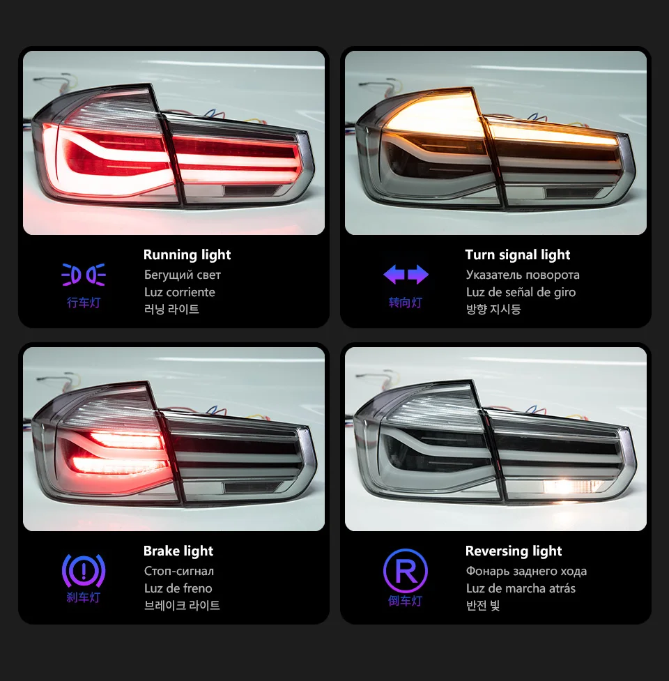 AKD Tail Lamp for BMW F30 F35 F80 LED Tail Light 2013-2019 3 series 320I 325I Rear Fog Brake Turn Signal Automotive Accessories