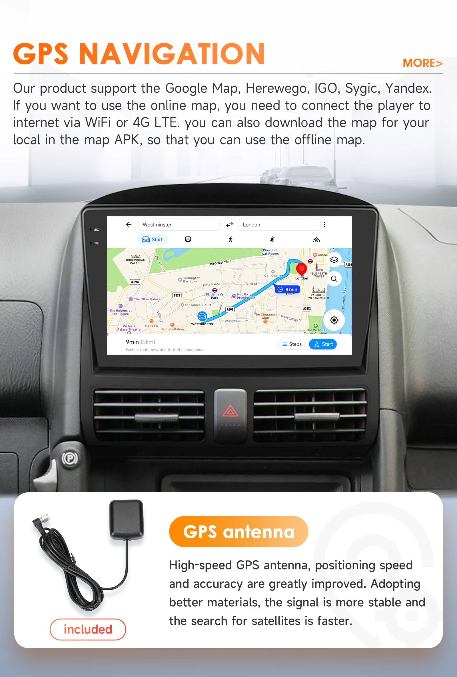 Hizpo 2din Android Auto Radio For Honda CR-V 2 CRV 2002-2006 Car Multimedia 6115 Video Player Carplay GPS 2 Din Stereo Head Unit