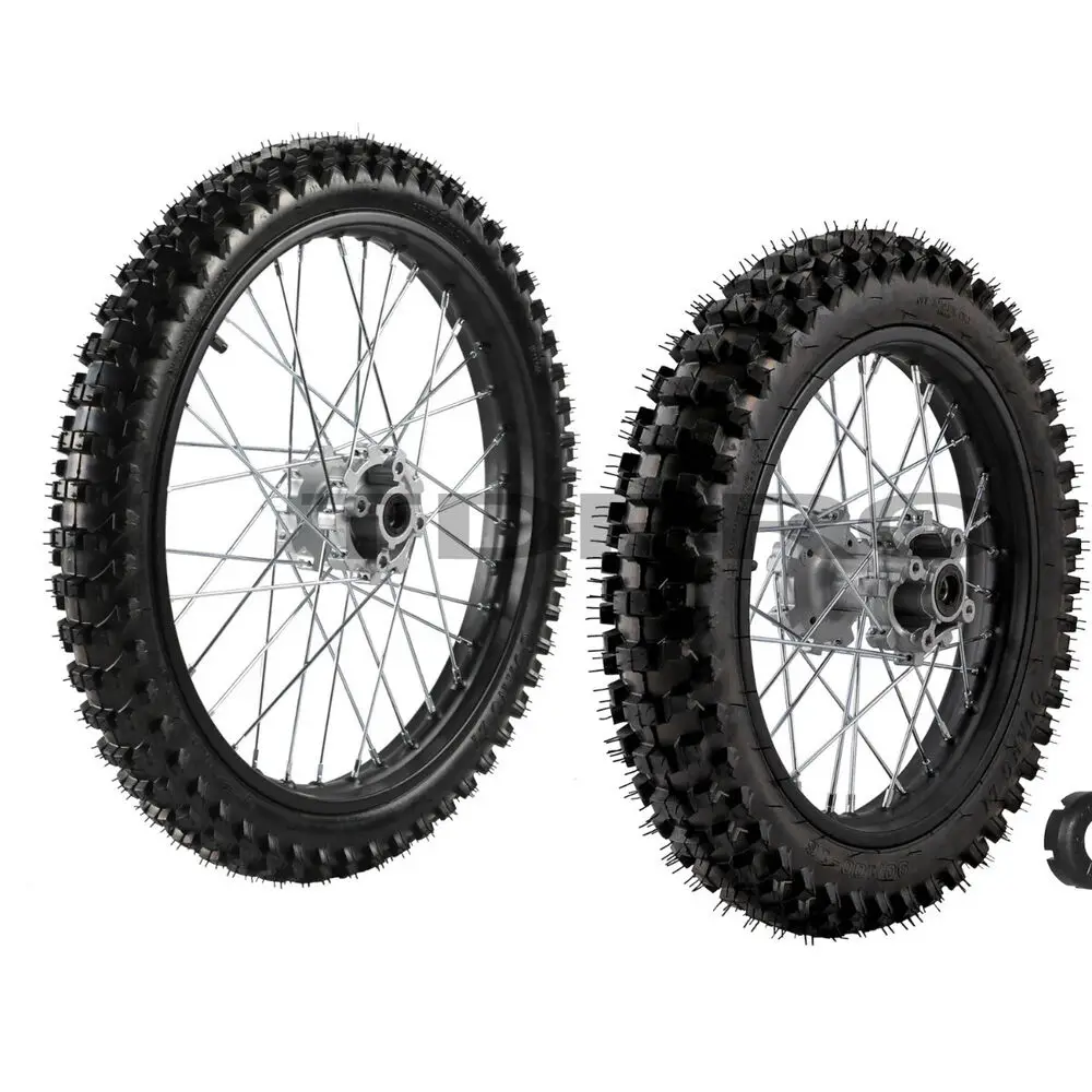 2PCS Front Rear 16" + 19" Wheel 70/100-19 90/100-16 Tire On Rim Fit 15mm Axle for Apollo Taotao 125/150/200/250cc