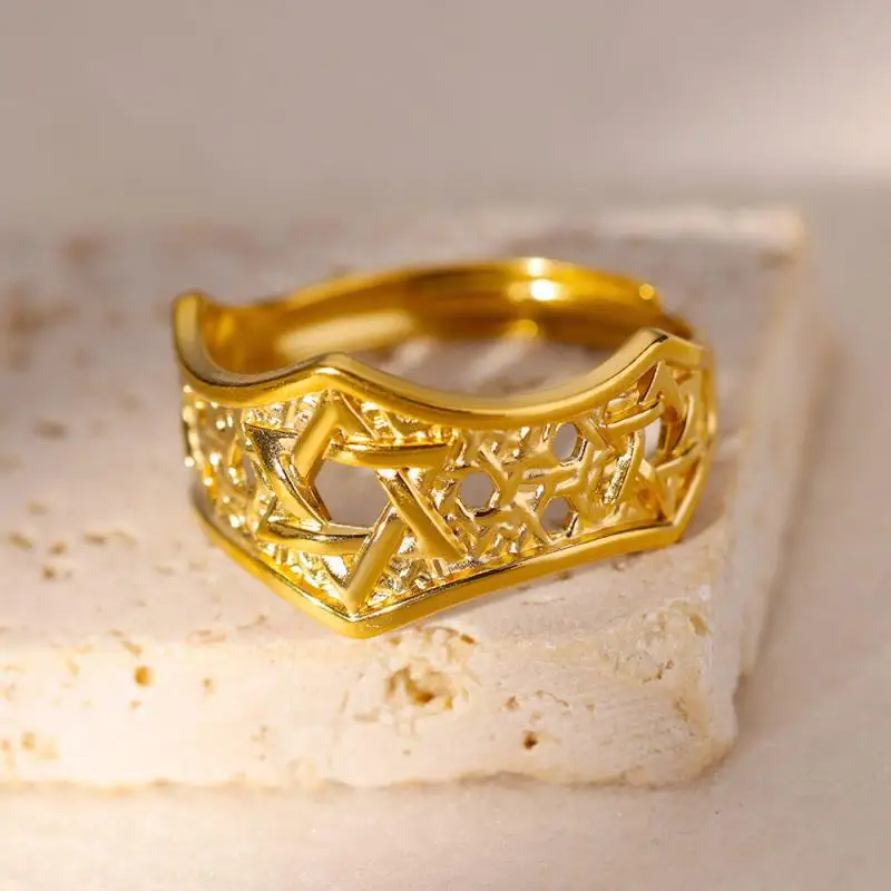 Women Rings Stainless Steel Gold Color Finger Ring for Female Simple Aesthetic Jewelry Accessories Handmade Gifts Anillos Mujer