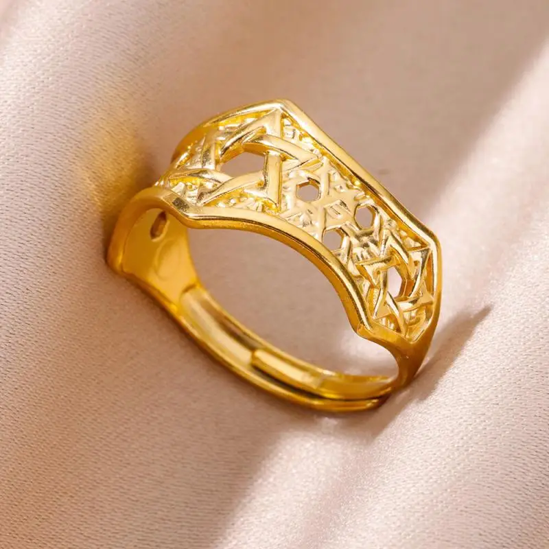 Women Rings Stainless Steel Gold Color Finger Ring for Female Simple Aesthetic Jewelry Accessories Handmade Gifts Anillos Mujer