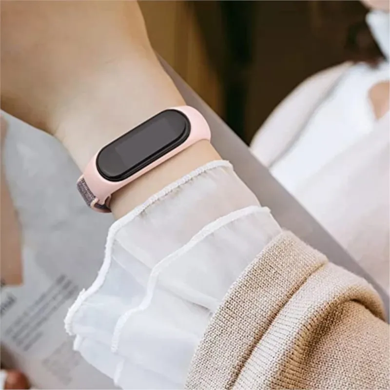 Watchbands For xiaomi mi band 6 7 NFC smart watch Sport Wrist Miband Nylon loop pulsera Bracelet correa Mi band 7 6 5 4 3 Strap