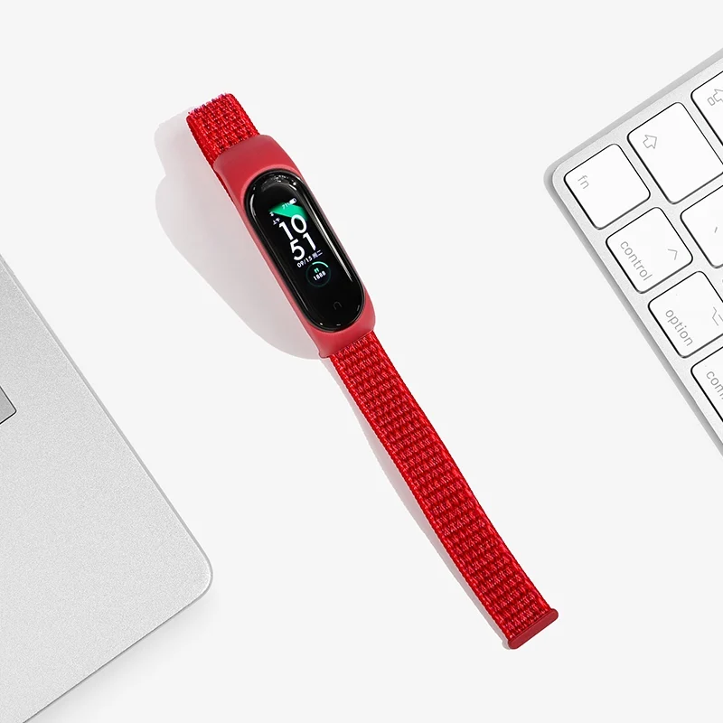 Watchbands For xiaomi mi band 6 7 NFC smart watch Sport Wrist Miband Nylon loop pulsera Bracelet correa Mi band 7 6 5 4 3 Strap