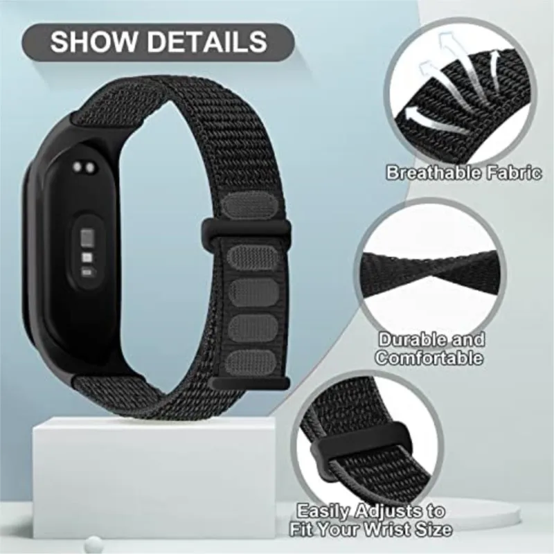 Watchbands For xiaomi mi band 6 7 NFC smart watch Sport Wrist Miband Nylon loop pulsera Bracelet correa Mi band 7 6 5 4 3 Strap