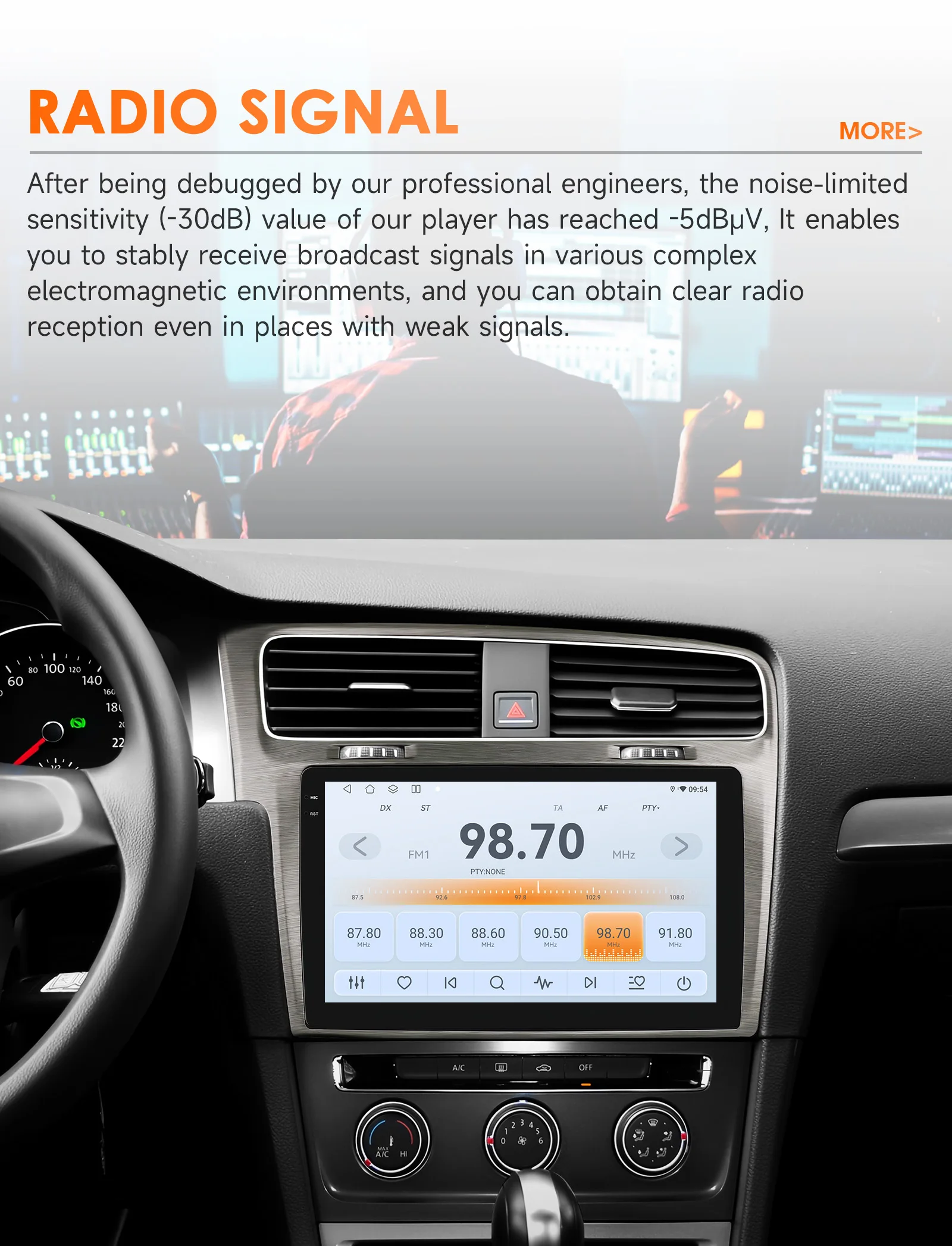 Hizpo AI Voice Wireless CarPlay Android Auto Radio for Volkswagen VW Golf 7 2013-2017 Car Multimedia Player GPS 2din Autoradio