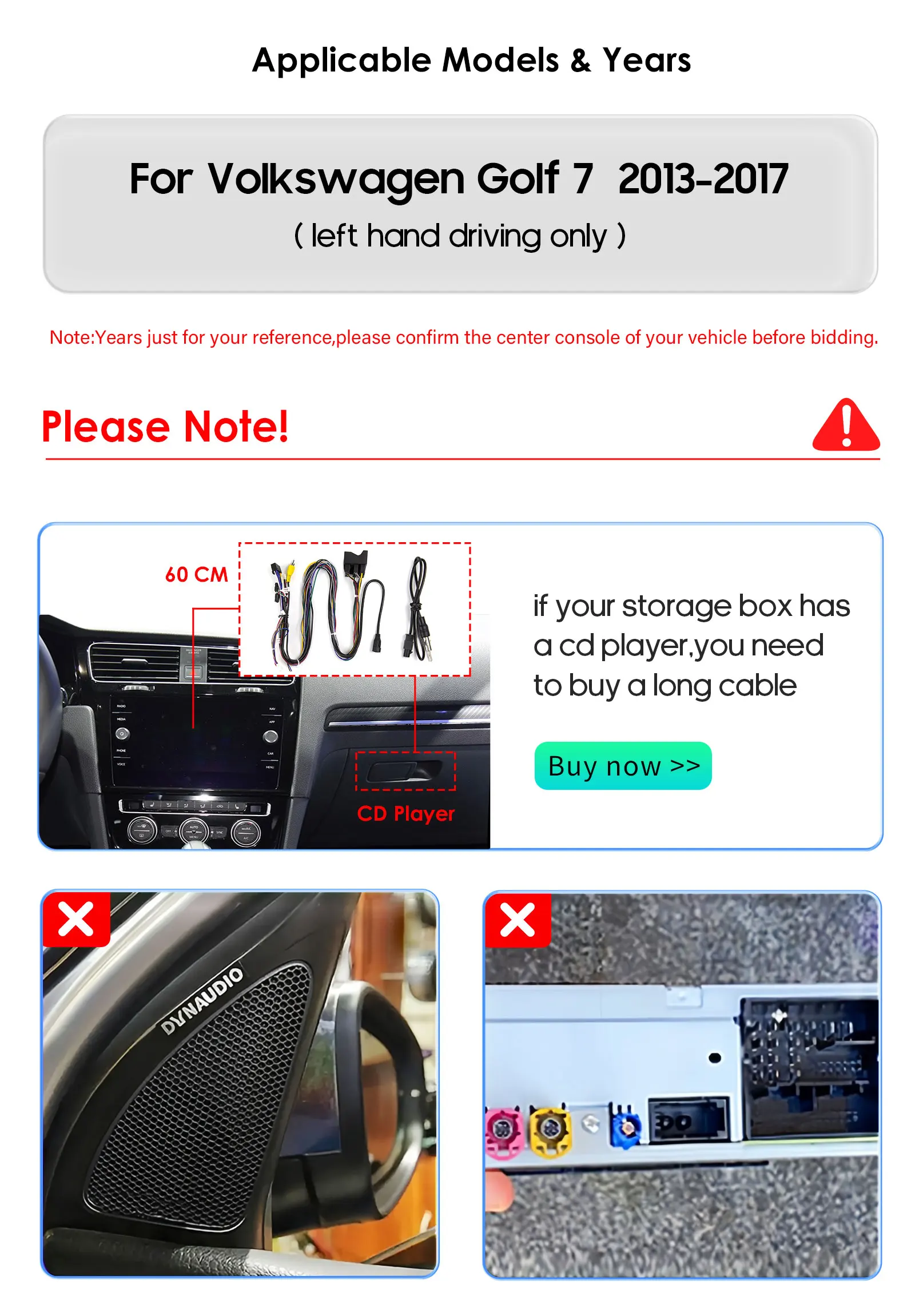 Hizpo AI Voice Wireless CarPlay Android Auto Radio for Volkswagen VW Golf 7 2013-2017 Car Multimedia Player GPS 2din Autoradio