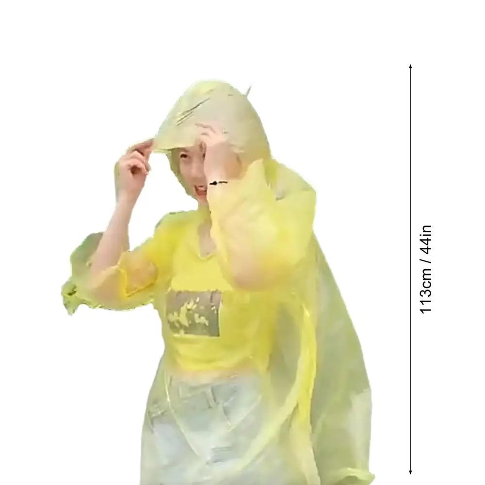 Portable Raincoat Women Men Outdoor Rainwear Waterproof Disposable Camping Hiking Hooded Ponchos Rain Cover Travel Accessories