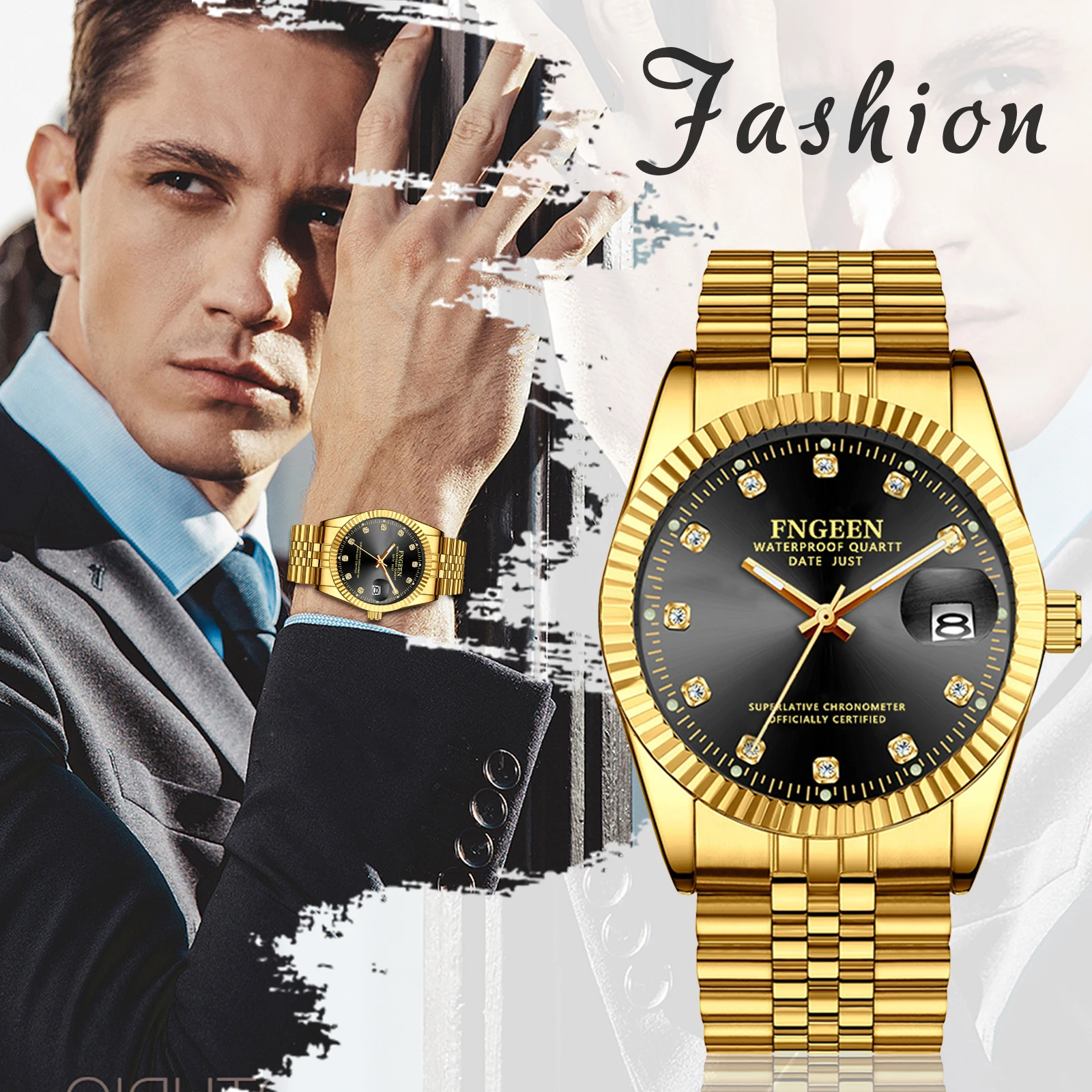 Lancardo 2023 New Business Calendar Luminous Dial Lover Watch Men Women's Waterproof Luxury Couple Quartz Wristwatch Clock Gift