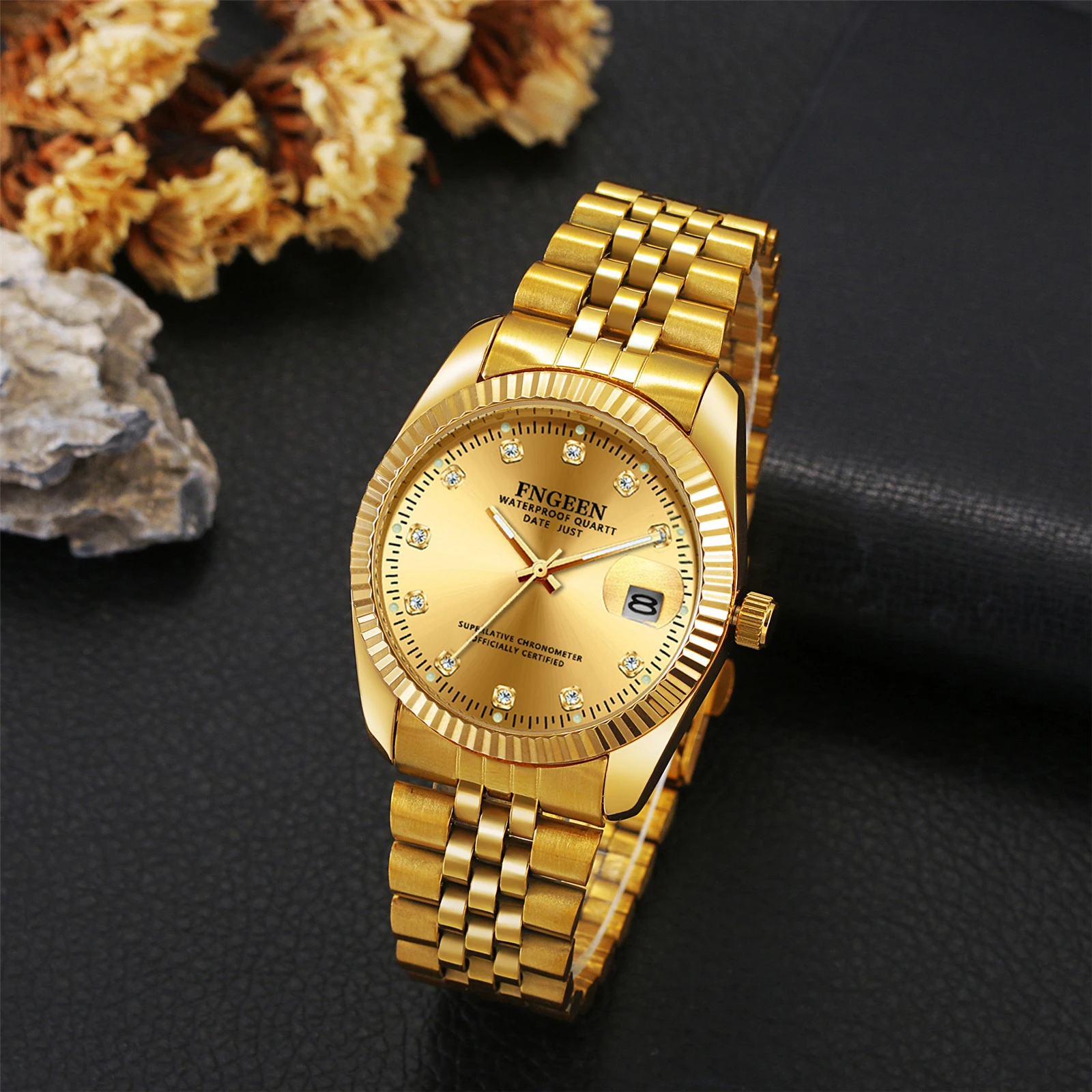 Lancardo 2023 New Business Calendar Luminous Dial Lover Watch Men Women's Waterproof Luxury Couple Quartz Wristwatch Clock Gift
