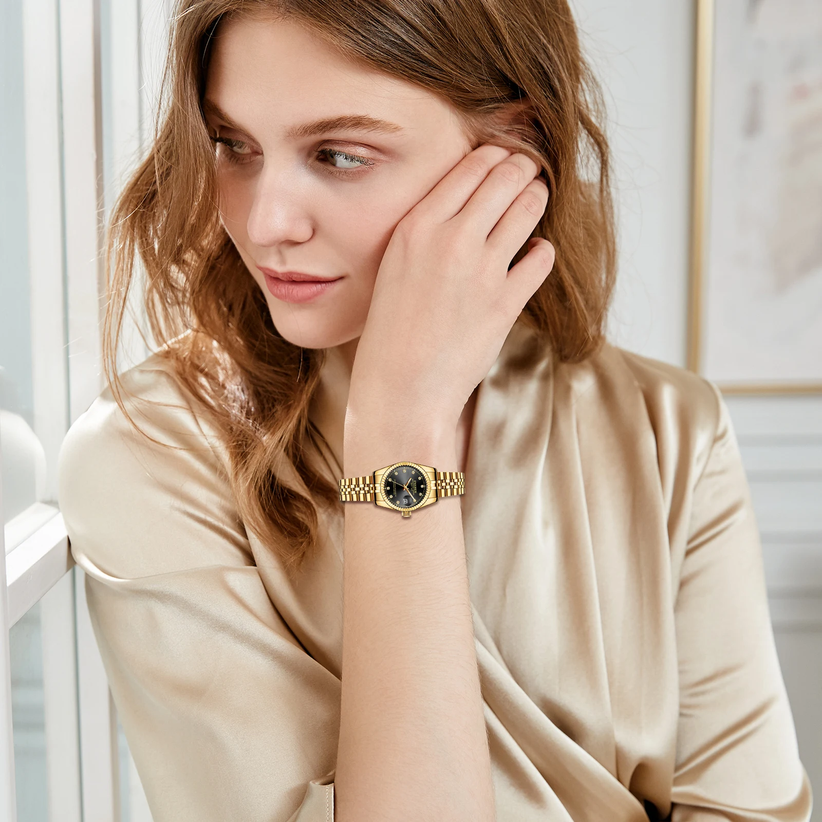 Lancardo 2023 New Business Calendar Luminous Dial Lover Watch Men Women's Waterproof Luxury Couple Quartz Wristwatch Clock Gift