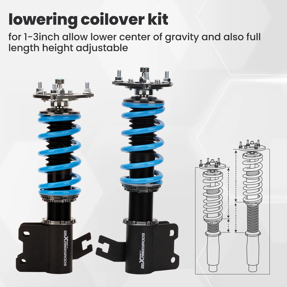 Coilovers Suspension for Nissan S13 180SX 200SX 240SX 1989-1994 Shock Struts 24 Ways damping adjustable