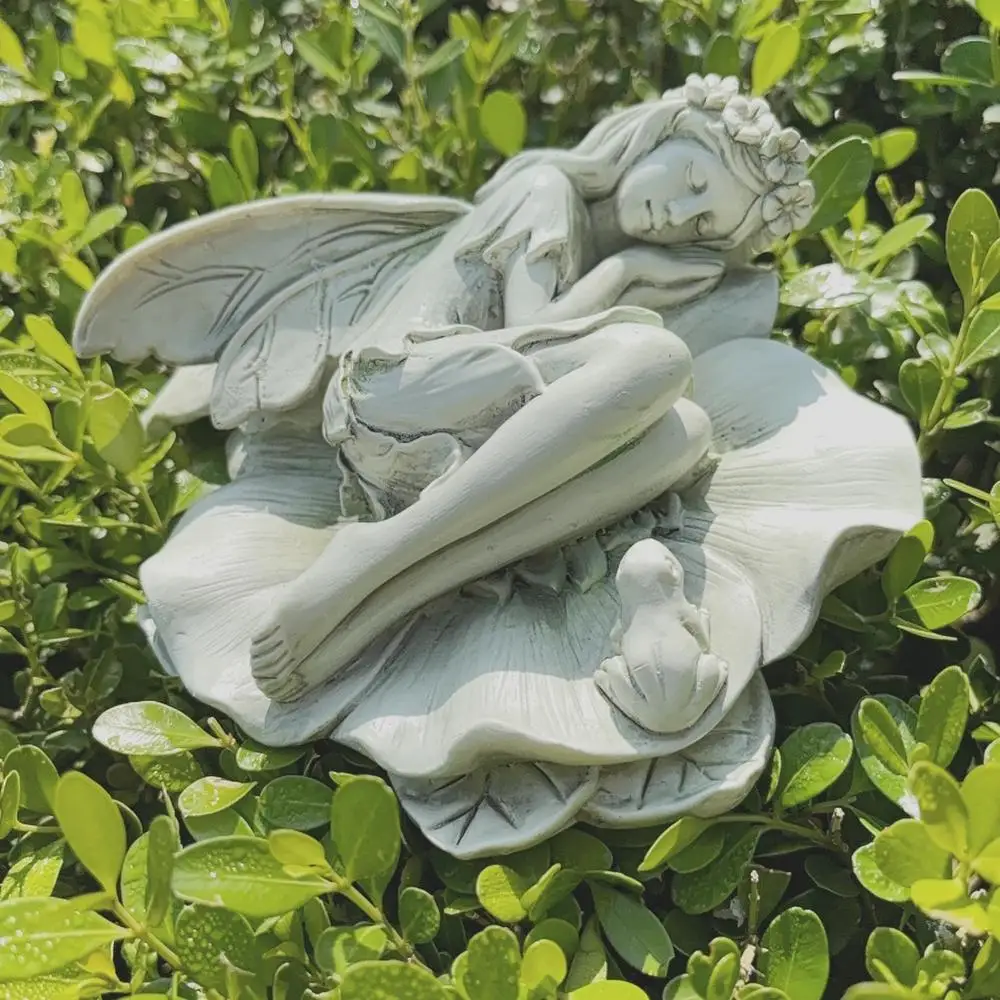 Fairy Garden Ornaments Outdoor Flower Outdoor Fairy Garden Ornaments Angel Statue Statue Garden Ornaments Flower Fairy Resin