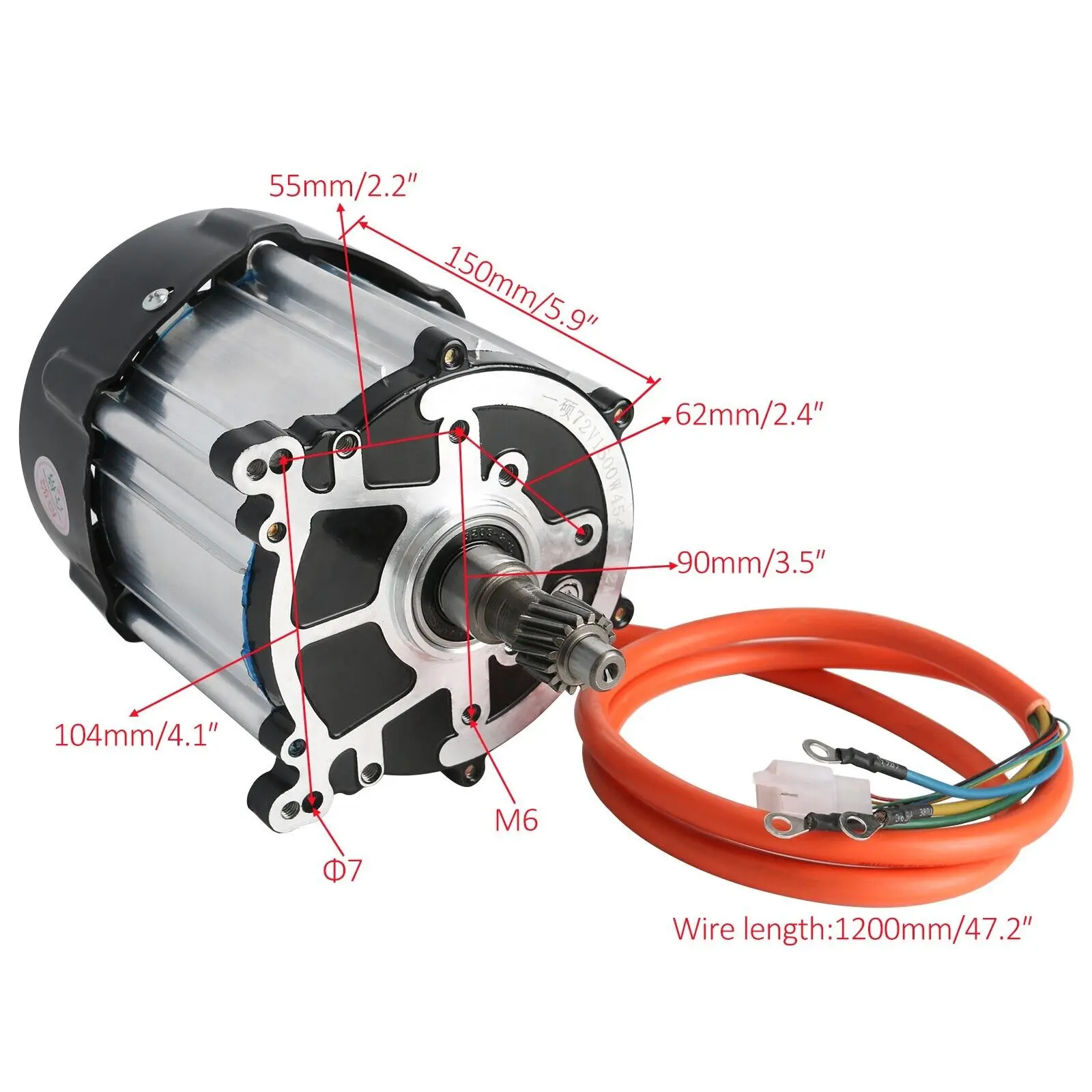 TDPRO 72V 1500W Electric Brushless Differential Motor for Go Kart ATV Quad Buggy Drift atv accessories