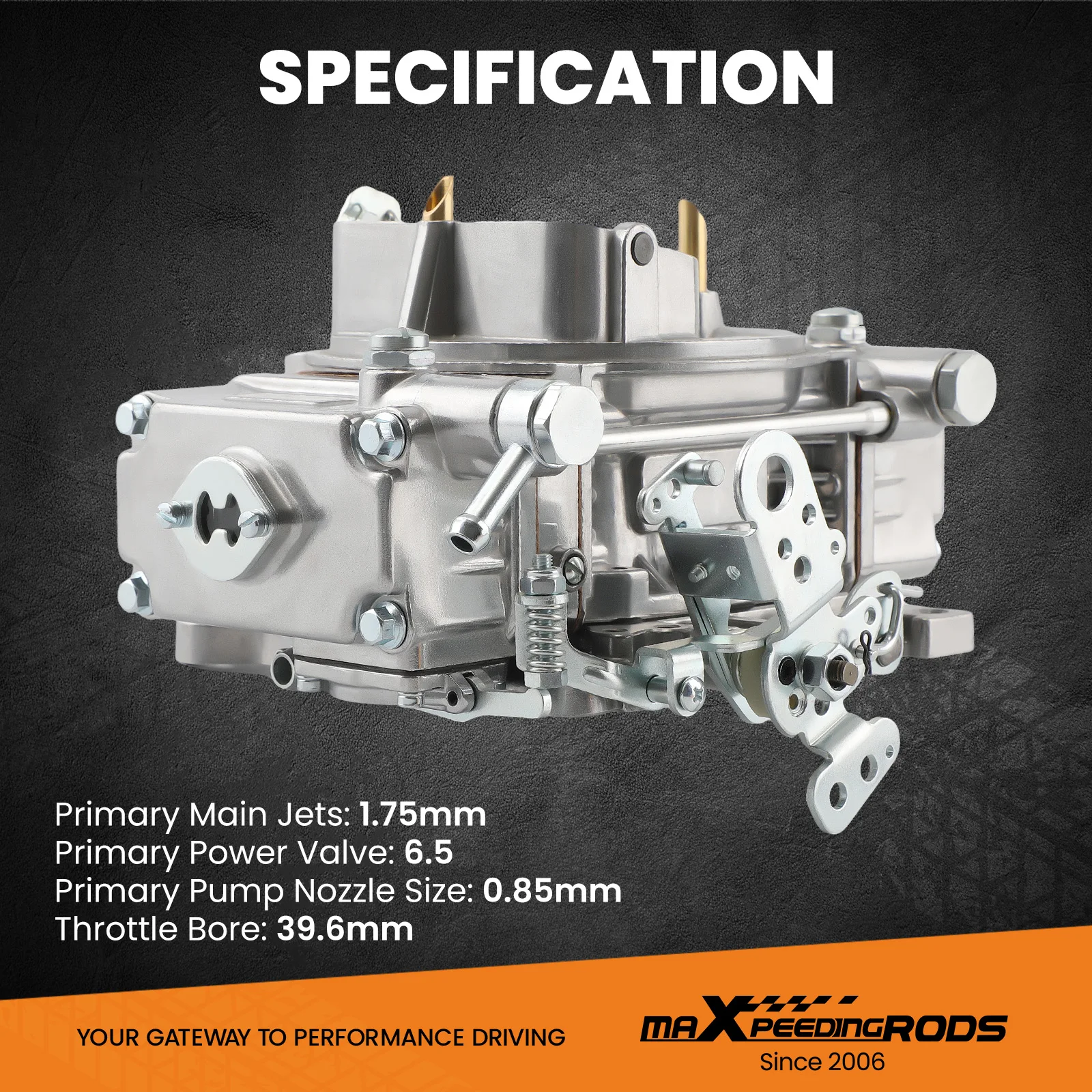 4 Barrel Aluminum Alloy Carburetor 600 CFM Manual Choke 0-1850S Brand New Kit