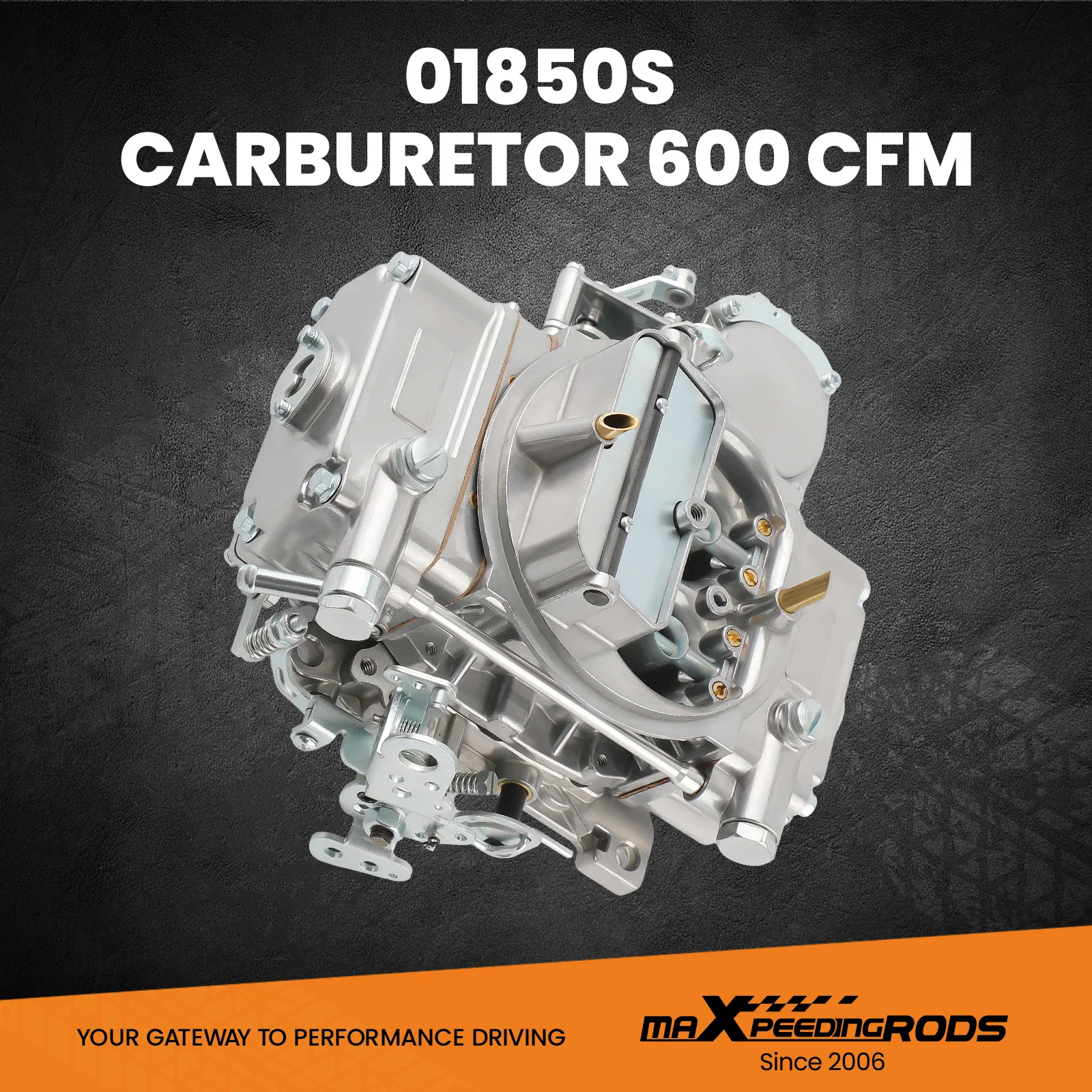 4 Barrel Aluminum Alloy Carburetor 600 CFM Manual Choke 0-1850S Brand New Kit