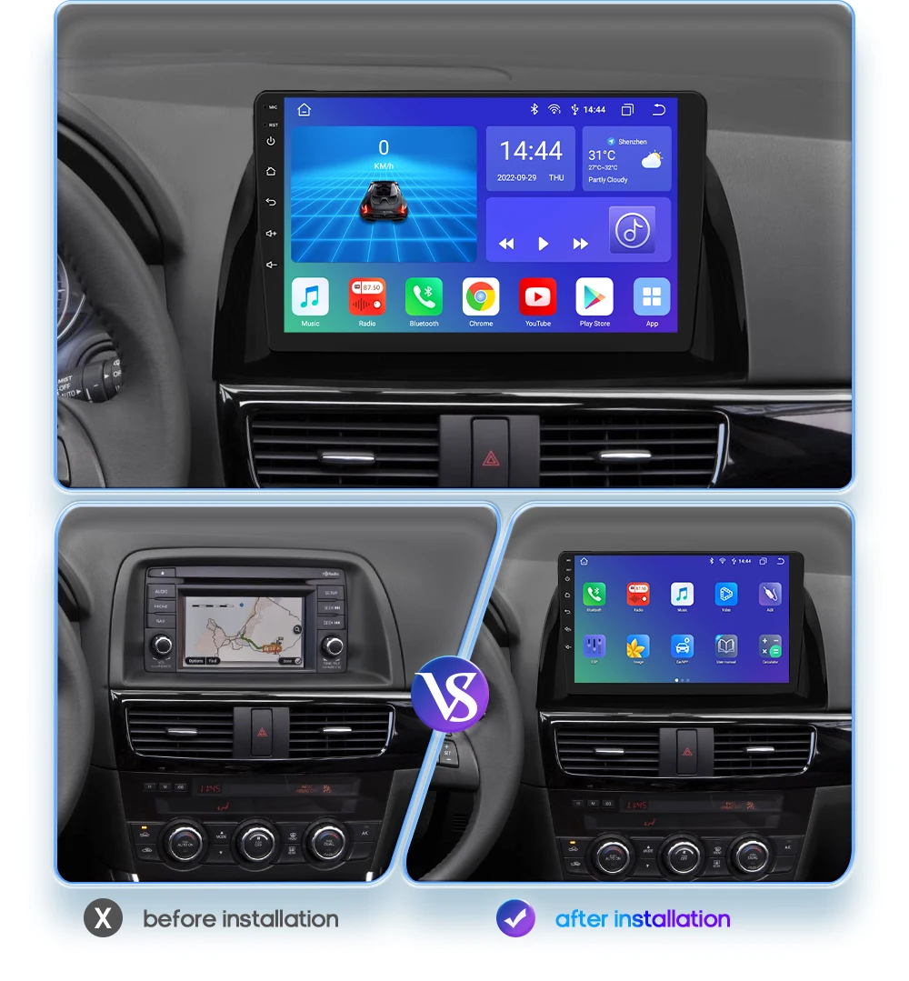 Hizpo 7862 Android 13 Car multimedia For Mazda CX5 CX-5 2012-2015 10.1" Vedio Player Autoradio GPS Navi Stereo 2din Head Unit BT