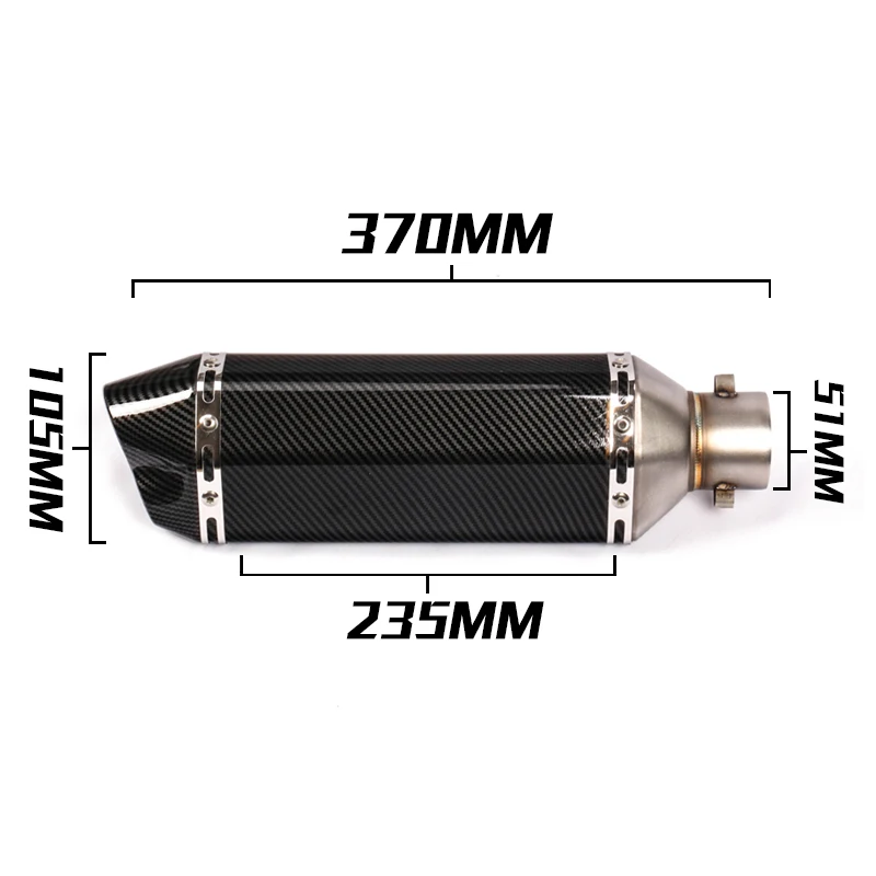 For Honda CBR500/CB500X/CB500F 2013-2023 Motorcycle Complete Exaust System All Aluminium+Stainless Steel Without DB Killer Black