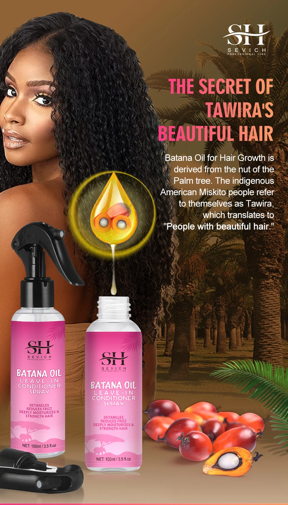 7pc Batana Oil Product Fast Hair Growth Oil For Men Hair Growing Spray Anti Hair Loss Shampoo Butter Hair Mask Hair Care Capsule