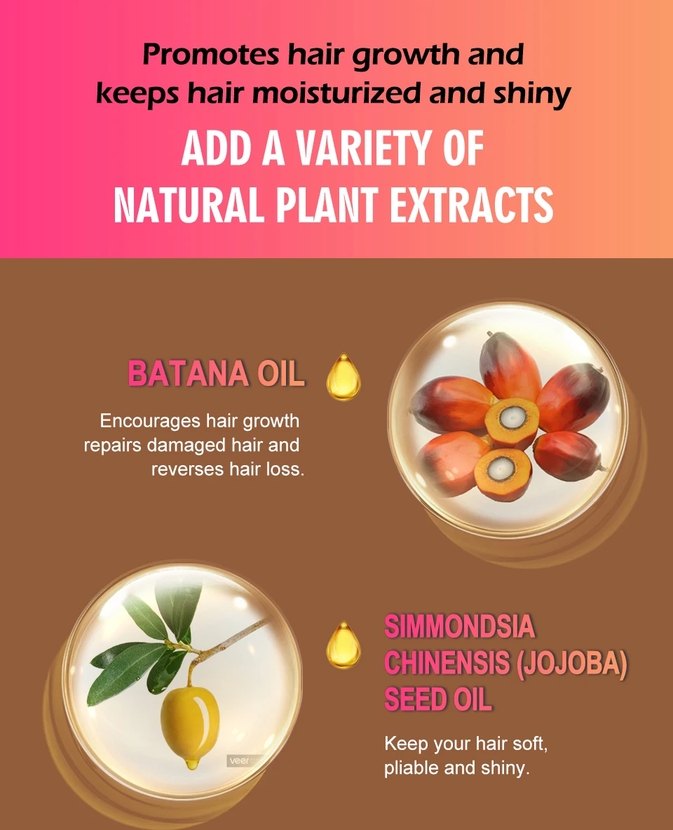 7pc Batana Oil Product Fast Hair Growth Oil For Men Hair Growing Spray Anti Hair Loss Shampoo Butter Hair Mask Hair Care Capsule
