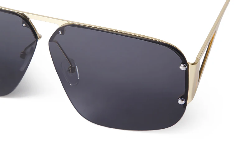 SORVINO 2024 Ovesized Square Sunglasses Women Men Retro Aviation Sun Glasses Rimless Metal Frame Gradient Shades UV400 Eyewear