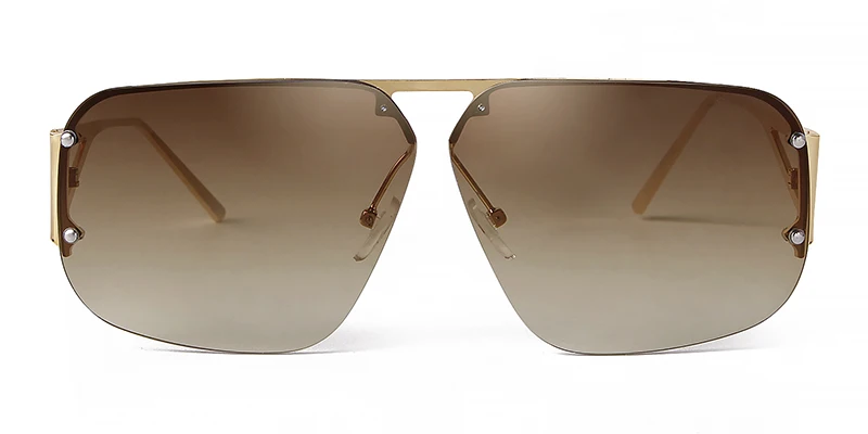 SORVINO 2024 Ovesized Square Sunglasses Women Men Retro Aviation Sun Glasses Rimless Metal Frame Gradient Shades UV400 Eyewear