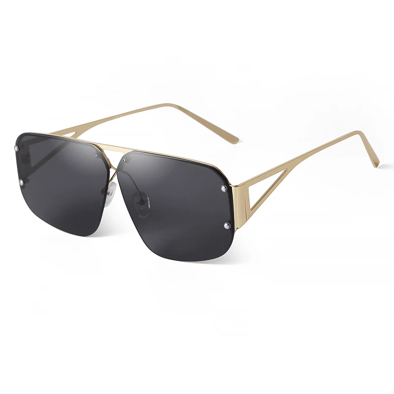 SORVINO 2024 Ovesized Square Sunglasses Women Men Retro Aviation Sun Glasses Rimless Metal Frame Gradient Shades UV400 Eyewear
