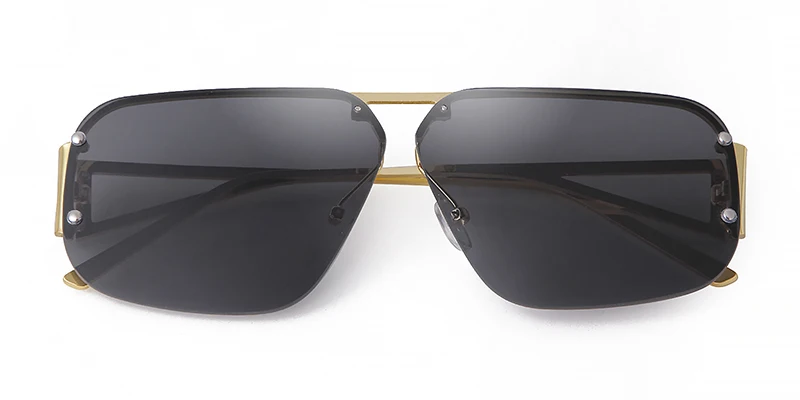 SORVINO 2024 Ovesized Square Sunglasses Women Men Retro Aviation Sun Glasses Rimless Metal Frame Gradient Shades UV400 Eyewear