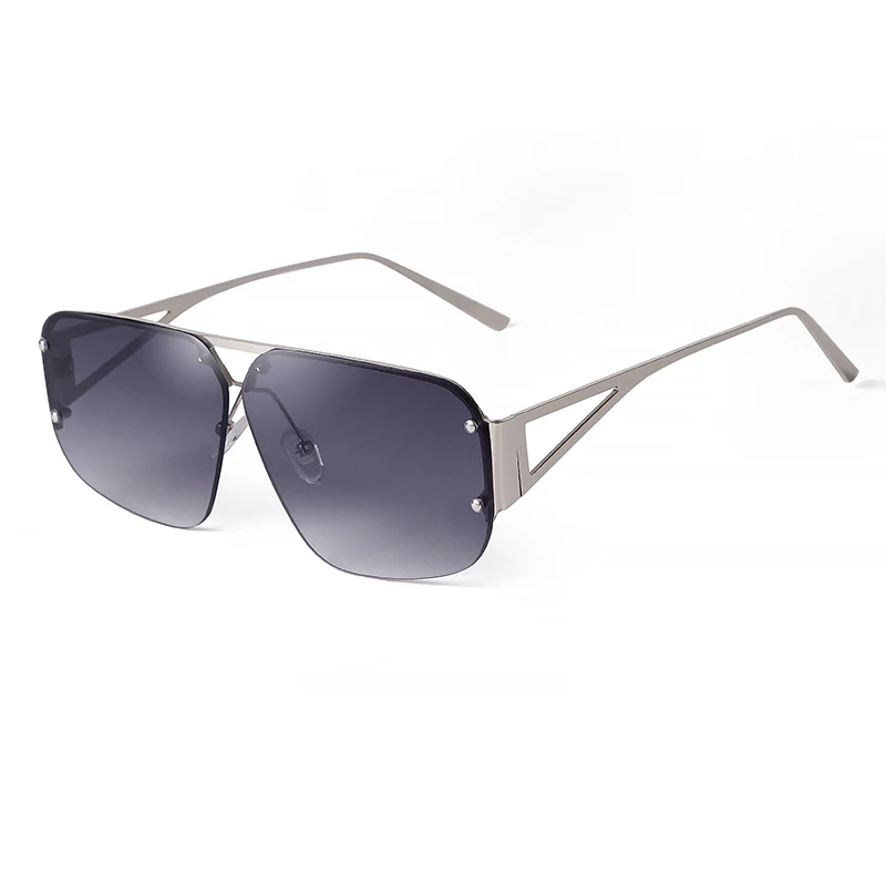 SORVINO 2024 Ovesized Square Sunglasses Women Men Retro Aviation Sun Glasses Rimless Metal Frame Gradient Shades UV400 Eyewear