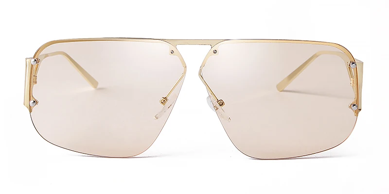 SORVINO 2024 Ovesized Square Sunglasses Women Men Retro Aviation Sun Glasses Rimless Metal Frame Gradient Shades UV400 Eyewear
