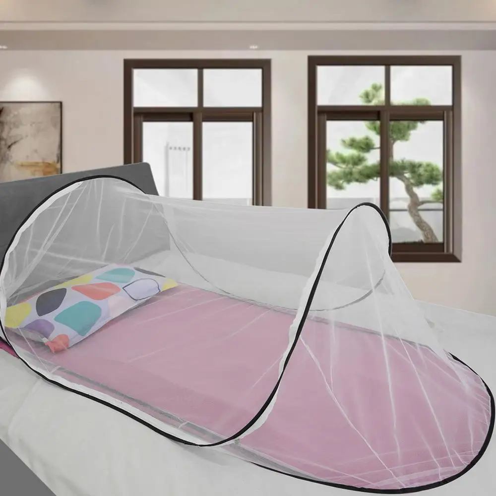 Folding Bed Tent Portable Mosquito Net Outdoor Hiking Travelling Tent Indoor Dormitory Bed Mesh Tent Camping Fly Net Tent
