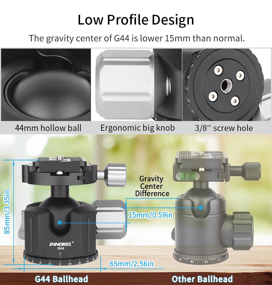 INNOREL NT404C Professional Heavy Camera Tripod 40mm Tube 30kg Maxload Bowl Tripod Super Stable Top Bird Watching Camera Bracket