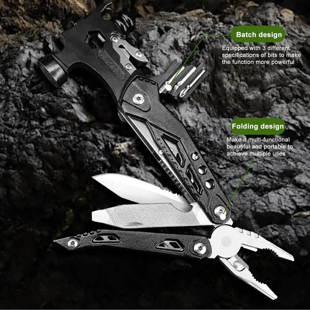 Car Safety Hammer Seat Belt Cutter Hammer Safety Hammer Multipurpose Folding Car Glass Breaker Survival Gear Escape Tool For Car