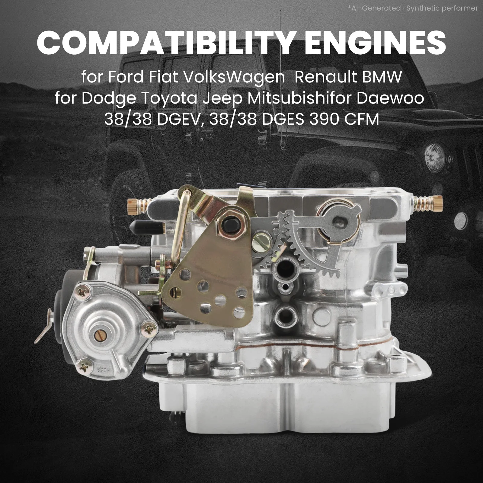 Carb 38/38 DGEV for Ford 2.0 2.1 OHC Pinto MOTOR for Renault Weber 38 for EMPI EPC 38E for Jeep for BMW for VW 4 CYL