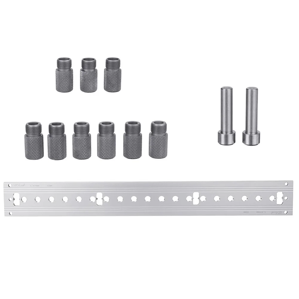 ENJOYWOOD 3 In 1 Dowel Jig Woodworking Hole Puncher Drill Guide Positioning Hole Opener DIY Drilling Guide 7/8/10MM M14 M18