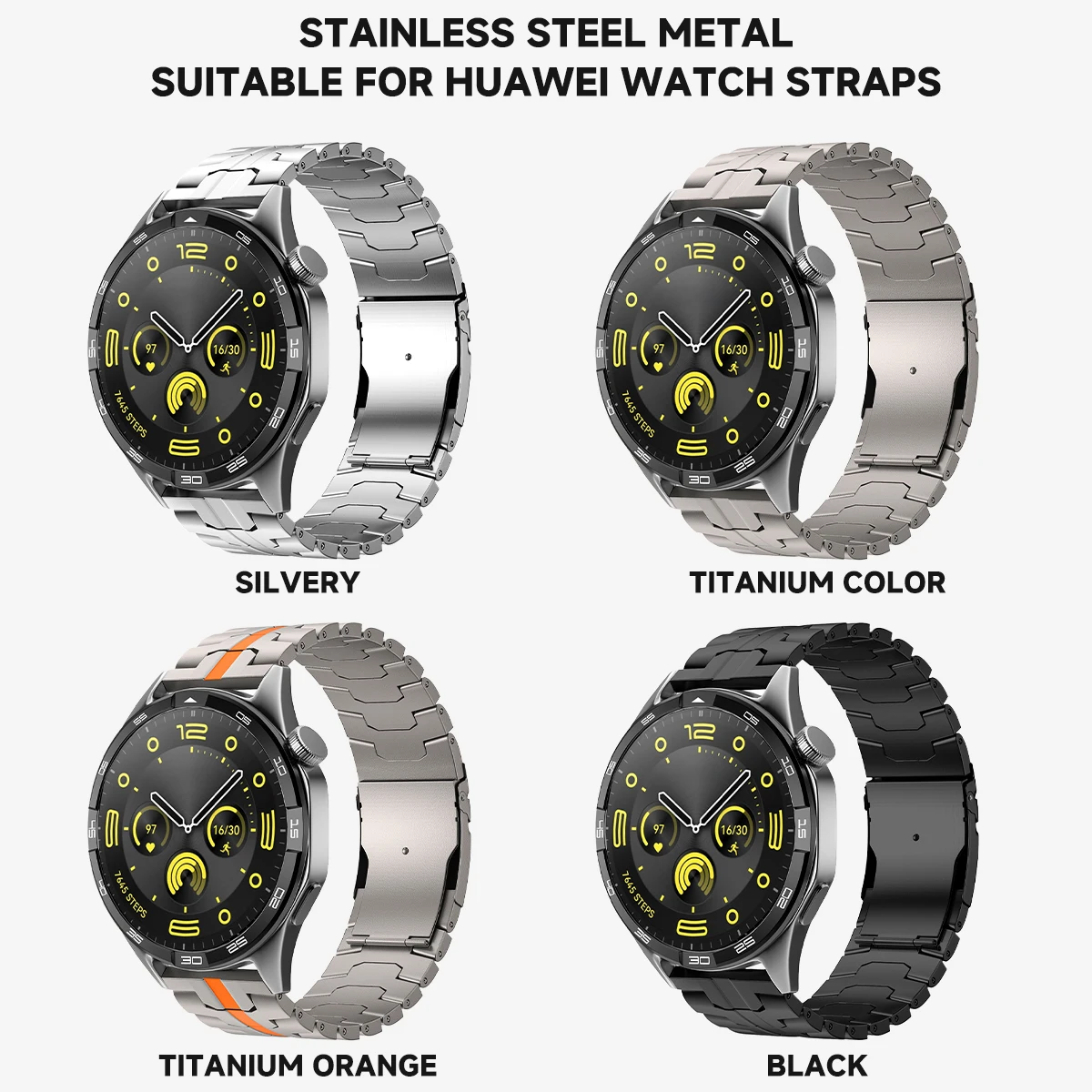 22mm Metal Strap For Huawei Watch GT4 46mm Stainless Steel Band Business Bracelet For Huawei Watch GT46mm/GT2e/GT3 46mm Bracelet